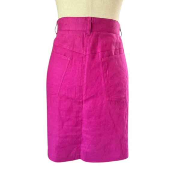 Lauren Ralph Lauren Womens Short Skirt Bright Pink Linen A-Line 5 Pockets 14 EUC - Picture 8 of 10